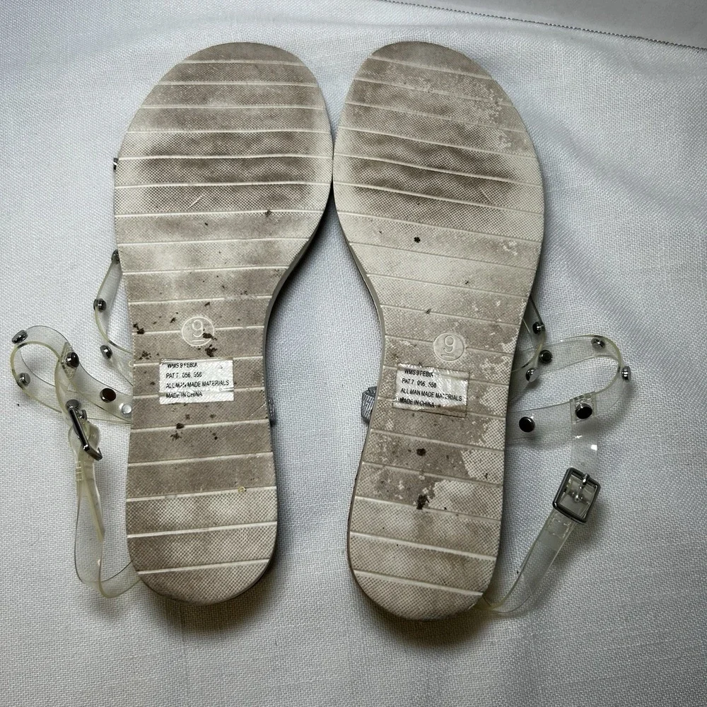 Dolce‎ Vita DV Sandals size 9 Clear Straps Buckle comfy Casual Fun